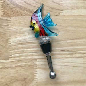 LSArts Glass Wine Bottle Stopper, Tropical Fish 🐠